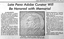 Article about the Rulofson memorial
