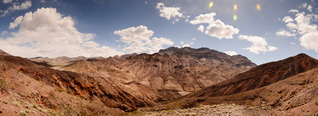 A panoramic view from within Echo Canyon