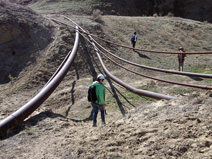 Negotiating pipes on the way to the first locality