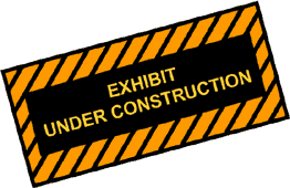 Exhibits under construction sign