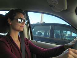 Jessie driving