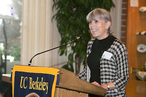 Judy at the podium