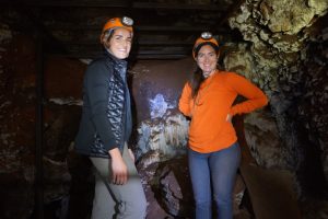 Marianne Brasil and Tesla Monson in Sterkfontein Cave. Photo by Leslea Hlusko.