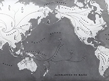 PAJM panel showing the migration of races around the globe