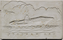 Huff's mold for the USS Hancock plaque 