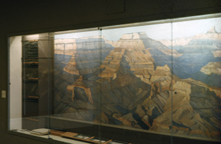 A portion of Ray Strong's painting of the Grand Canyon