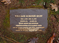 Huff grave  marker plaque