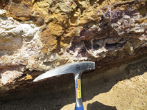 This gypsum evaporite layer is an indicator of the advent of terrestrial deposition