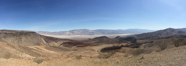 A panoramic view of the Panamint Valley
