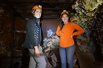 Marianne Brasil and Tesla Monson in the caves at Sterkfontein, South Africa