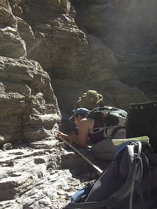 Mackenzie and Jun describe a two-meter section of the House Limestone in the farthest reaches of the canyon.
