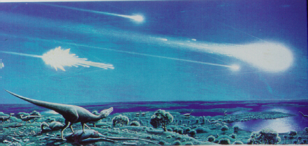 Artist's depiction of meteor/comet impact