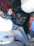 Passengers inside Chinook