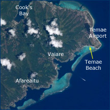 Space station image of northeastern Moorea