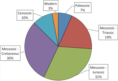 Taxonomic distribution of the footprint specimens in the University of Colorado Museum of Natural History