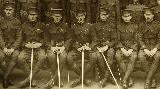 Major Huff and ROTC battalion