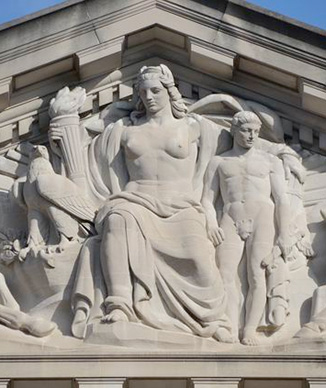 Edgar Walter pediment sculpture