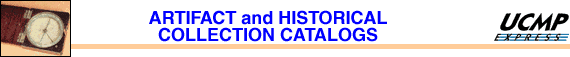 Artifact and Historical Collection Catalogs banner