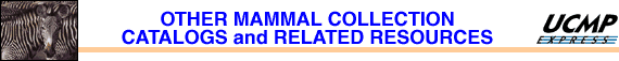 Other Mammal Collection Catalogs banner