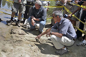 Mark Goodwin visiting the site